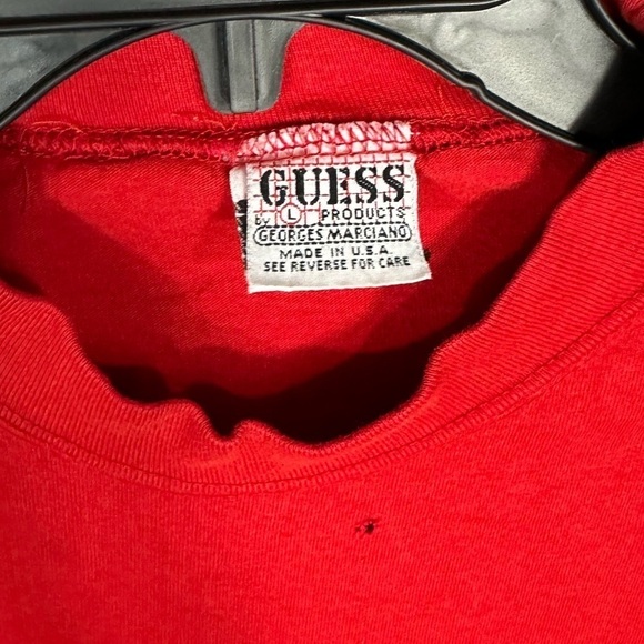 Vintage Guess USA red crew neck t-shirt size L - Picture 4 of 7
